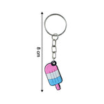Colorful popsicle keychain cartoon style with sturdy key ring