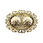 Twin kumkum dish with golden tray perfect for Indian pooja thalis