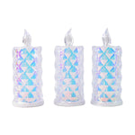 Set of LED decorative candle lights emitting vibrant multicolor glow