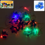 3 meter flower LED string lights with multicolor glowing fiber flowers illuminating indoor decoration