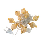 Long 3 meter metal ball LED string light for balcony and garden ambience
