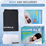 Warm compress head therapy cap for soothing migraine pain