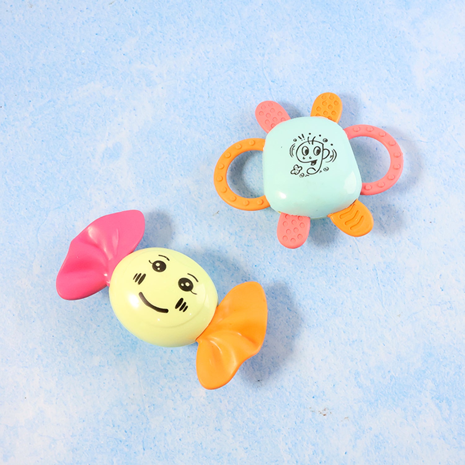 Play Cart Tiny Joys Rattle Toy Set  6-in-1 Baby Rattles