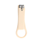 Handle and ring loop of ergonomic nail clipper for steady grip and control