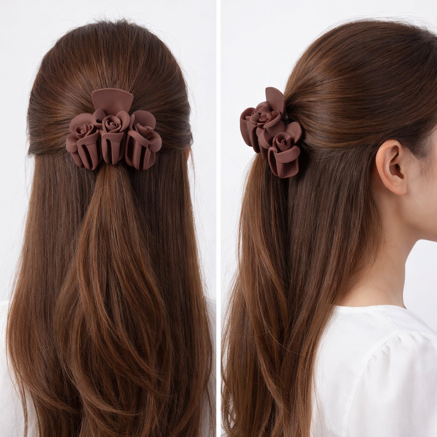 Elegant Rose-shaped Hair Claw Clip For Women  Girls (1 Pc)