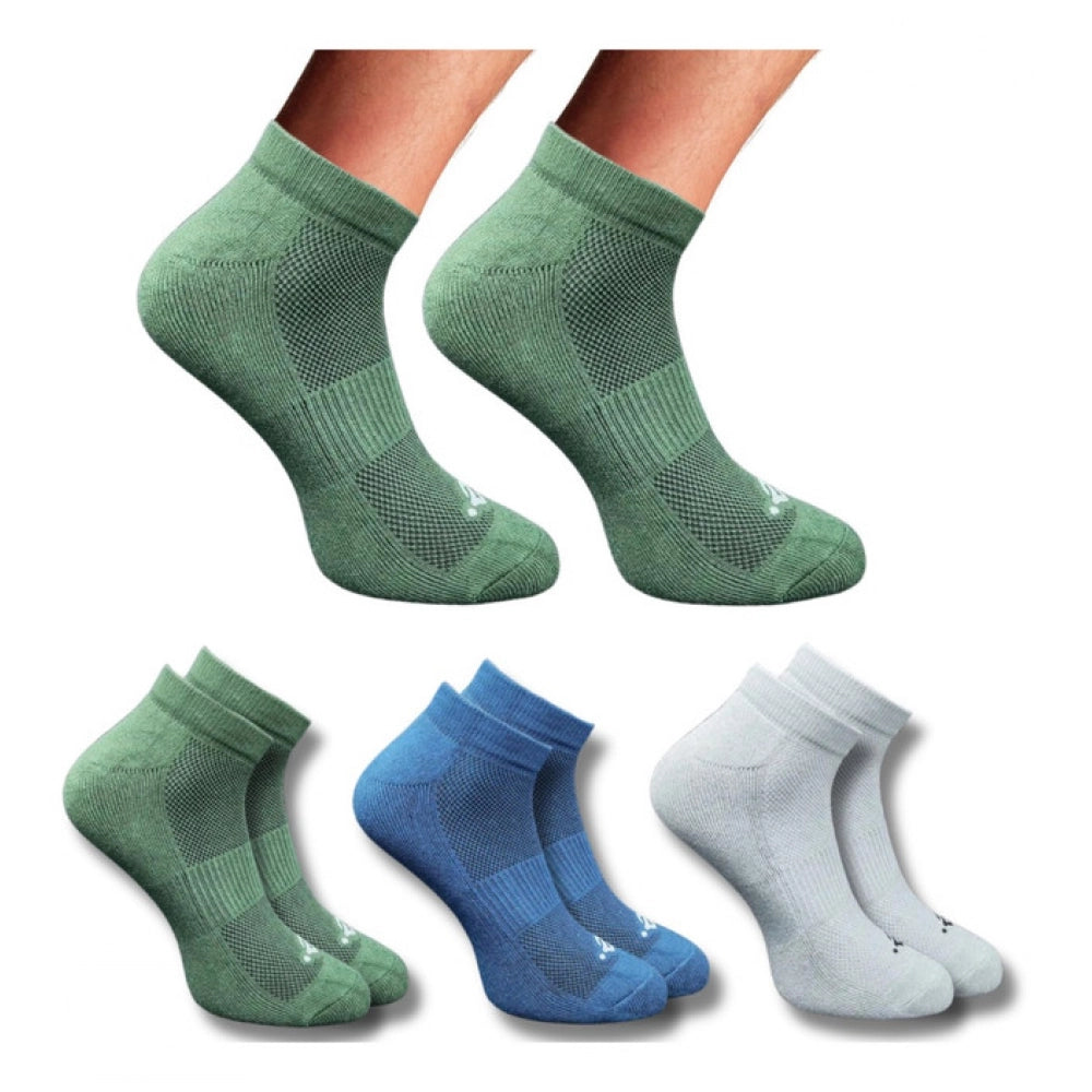 3_Pair Set Unisex Casual Cotton Printed Low Cut Socks (Multicolor)