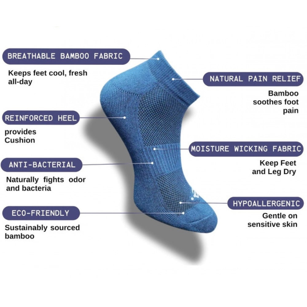 3_Pair Set Unisex Casual Cotton Printed Low Cut Socks (Multicolor)
