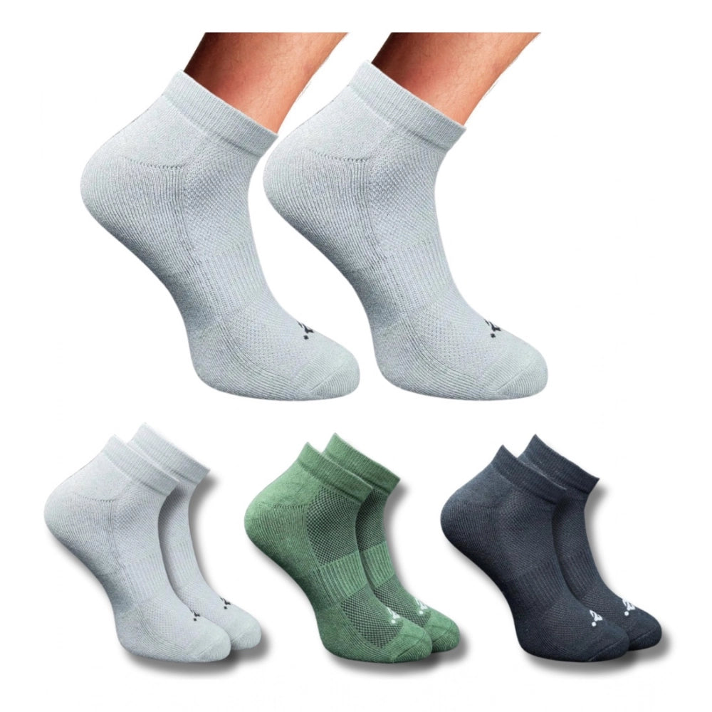 3_Pair Set Unisex Casual Cotton Printed Low Cut Socks (Multicolor)
