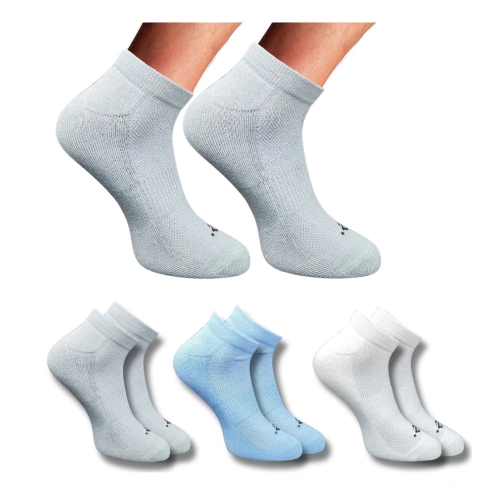 3_Pair Set Unisex Casual Cotton Printed Low Cut Socks (Multicolor)