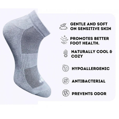 3_Pair Set Unisex Casual Cotton Printed Low Cut Socks (Multicolor)