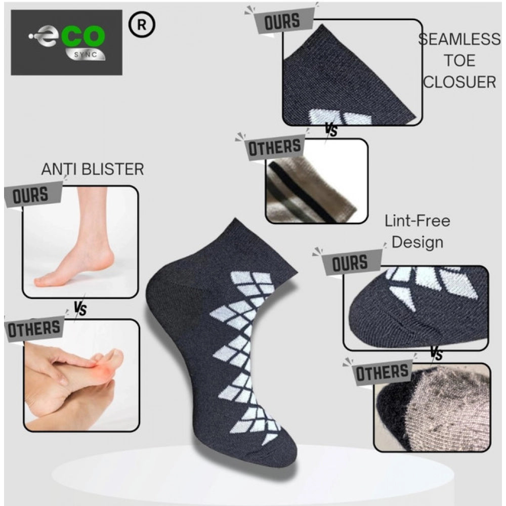 3_Pair Set Unisex Casual Cotton Printed Low Cut Socks (Multicolor)