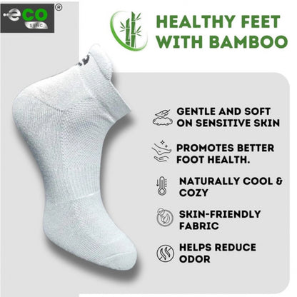 4_Pair Set Unisex Casual Bamboo Cotton Printed Ankle Length Socks (Multicolor)