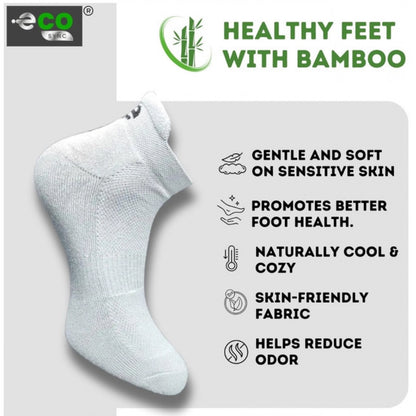 4_Pair Set Unisex Casual Bamboo Cotton Printed Ankle Length Socks (Multicolor)