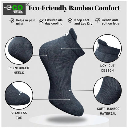 4_Pair Set Unisex Casual Bamboo Cotton Printed Ankle Length Socks (Multicolor)