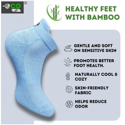 4_Pair Set Unisex Casual Bamboo Cotton Printed Ankle Length Socks (Multicolor)