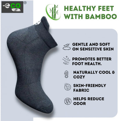 4_Pair Set Unisex Casual Bamboo Cotton Printed Ankle Length Socks (Multicolor)