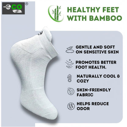 4_Pair Set Unisex Casual Bamboo Cotton Printed Ankle Length Socks (Multicolor)