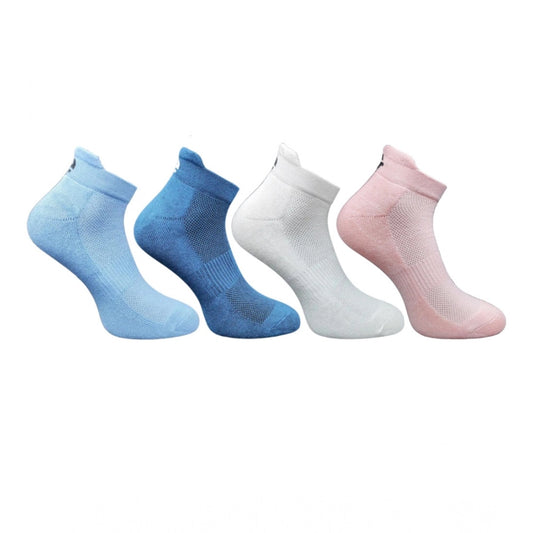 4_Pair Set Unisex Casual Bamboo Cotton Printed Ankle Length Socks (Multicolor)