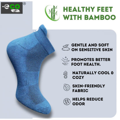 4_Pair Set Unisex Casual Bamboo Cotton Printed Ankle Length Socks (Multicolor)