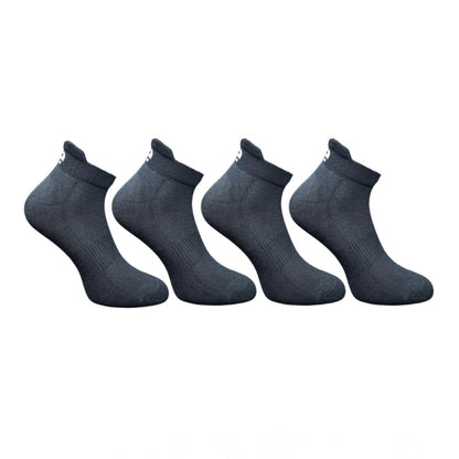 4_Pair Set Unisex Casual Bamboo Cotton Printed Ankle Length Socks (Multicolor)