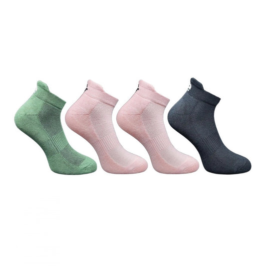 4_Pair Set Unisex Casual Bamboo Cotton Printed Ankle Length Socks (Multicolor)