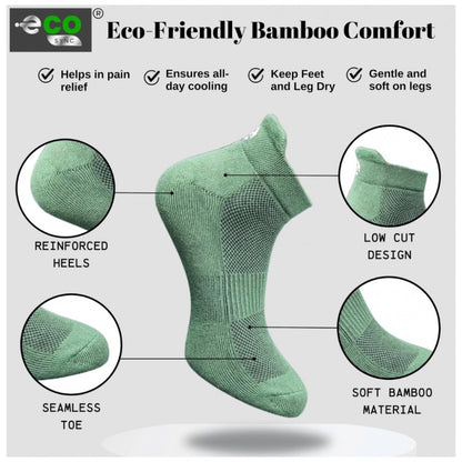 4_Pair Set Unisex Casual Bamboo Cotton Printed Ankle Length Socks (Multicolor)