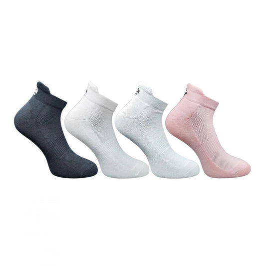 4_Pair Set Unisex Casual Bamboo Cotton Printed Ankle Length Socks (Multicolor)