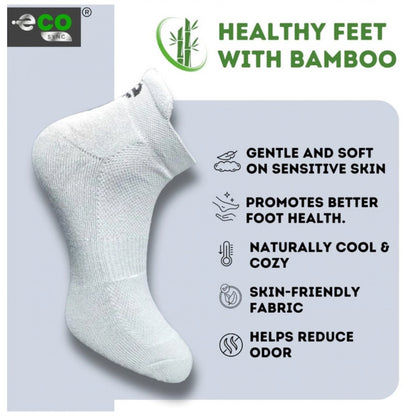 4_Pair Set Unisex Casual Bamboo Cotton Printed Ankle Length Socks (Multicolor)