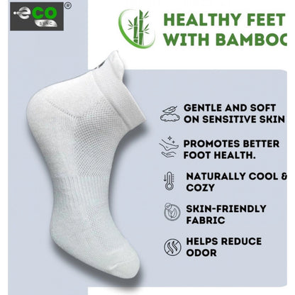 4_Pair Set Unisex Casual Bamboo Cotton Printed Ankle Length Socks (Multicolor)