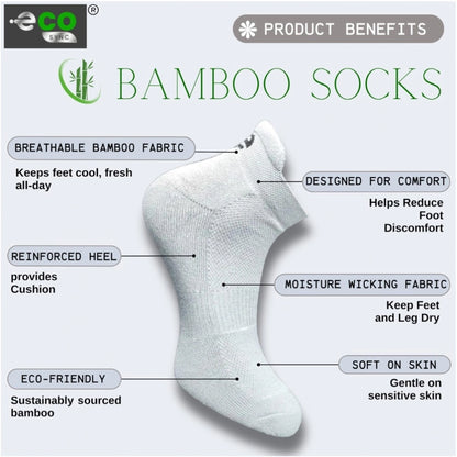 4_Pair Set Unisex Casual Bamboo Cotton Printed Ankle Length Socks (Multicolor)
