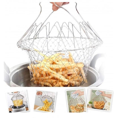Foldable Chef Basket €“ Multi-Function Strainer And Steamer (Color: Assorted )