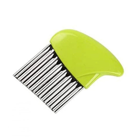 Pack Of_5 Wave Shape Stainless Steel Potato Cutter And Slicer €“ (Color: Assorted )