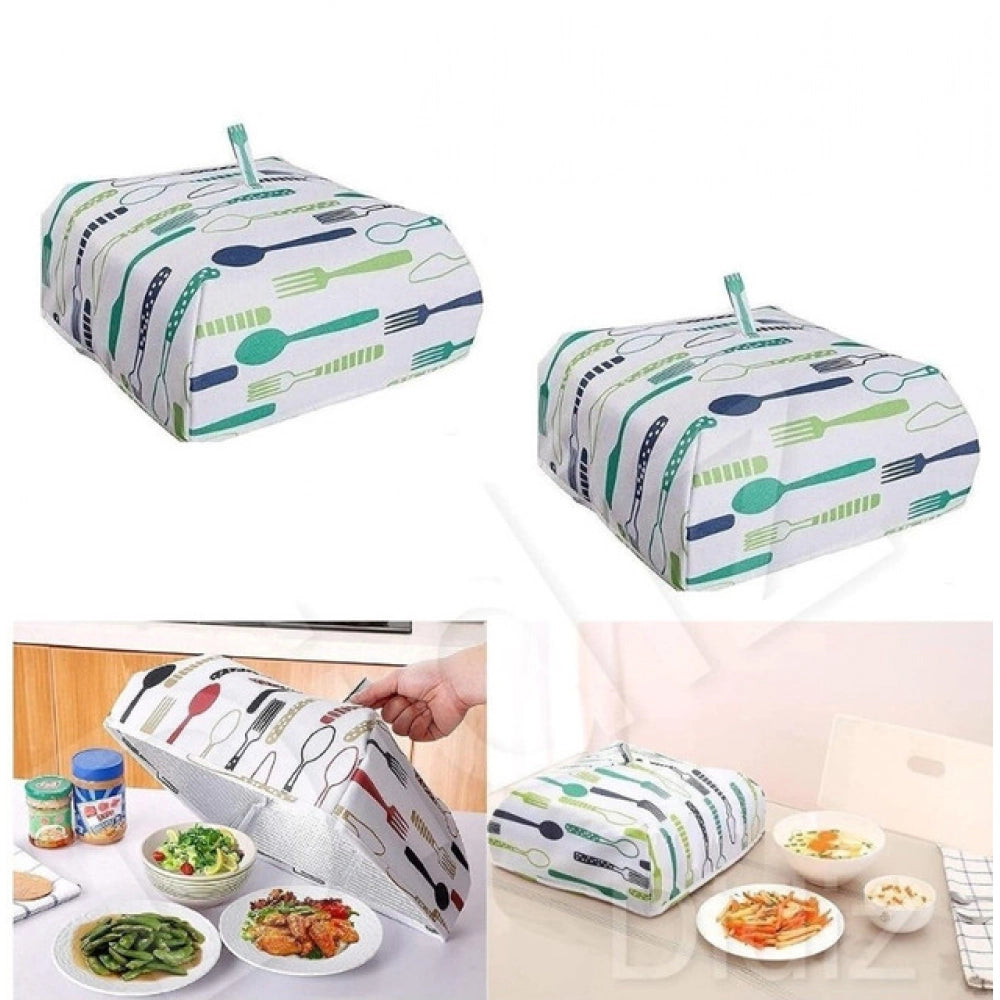 Pack Of 4_Food Dish Cover €“ Reusable Mesh Lid for Protecting Food from Dust And Insects (Color: Assorted )