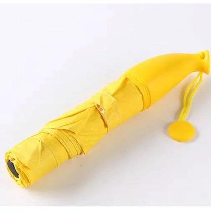 Banana Umbrella €“ Compact Foldable Umbrella with Banana-Shaped Case (Color: Assorted )