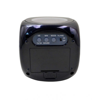 Time Display with Voice Projection And Wake-Up Alarm Clock (Color: Black)