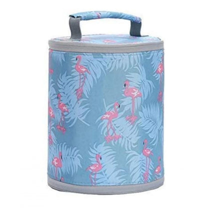 Round Travel Lunch Bag €“ Portable Office Bag for Men And Women (Color: Assorted )