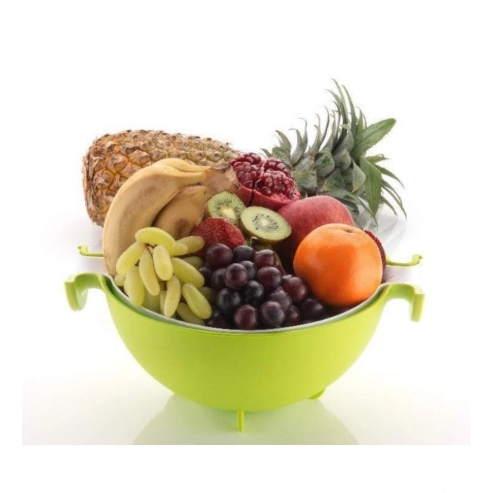 Pack Of 3_Multifunctional Vegetable And Fruit Draining Basket €“ (Color: Assorted)