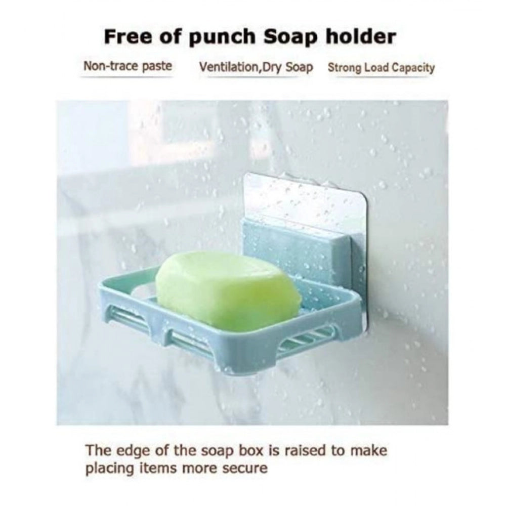 Pack of 5_Magic Sticker Soap Holder €“ Wall-Mount Soap Organizers (Color: Assorted )