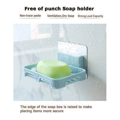 Pack of 5_Magic Sticker Soap Holder €“ Wall-Mount Soap Organizers (Color: Assorted )