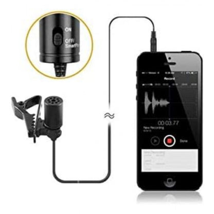Plastic BOYA BY-M1 Lavalier Condenser Microphone with 20ft Audio Cable