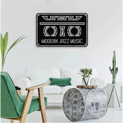 Retro Groove Music Cassette Wooden Wall Decor