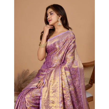 Women's Jacquard Saree With Unstitched Blouse 5.5Mtr (Multicolor)