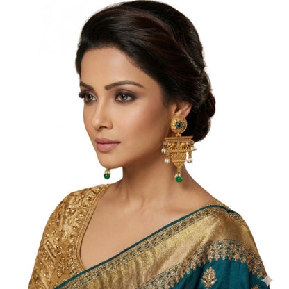 Women's Zinc Alloy Gold Plated Chandelier Earrings (Multicolor)