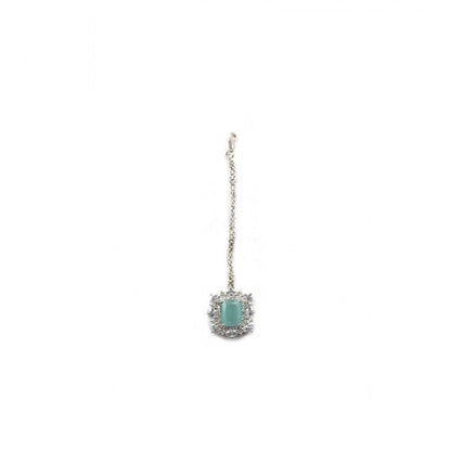 Women's Brass Silver Plated Pendant Set (Mint)