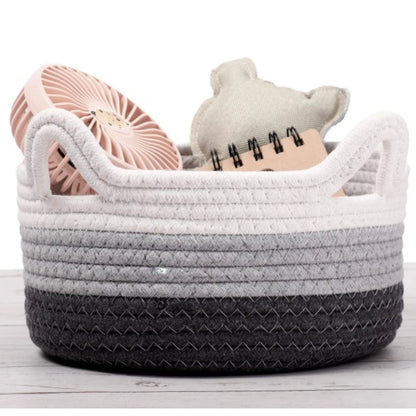 Cotton Pack Of_1 Cat Basket 8x4 Inch Storage Basket For Clothes (Multicolor)