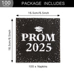 Disposable paper Prom 2025 napkins showcasing size and quality