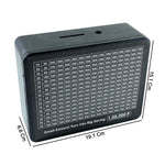 Coin and note deposit slot of reusable savings tracker money box
