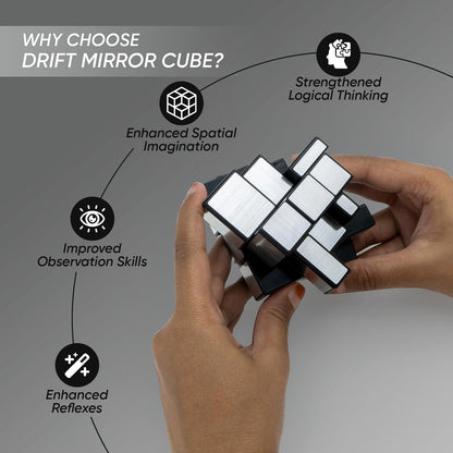 Mirror Cube  3x3 Puzzle Cube With Reflective Silver Surfaces