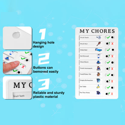 4448 Portable My Chores Home Note Board Management Planning Memo Boards Reminding Time. (Size - 20x12cm)