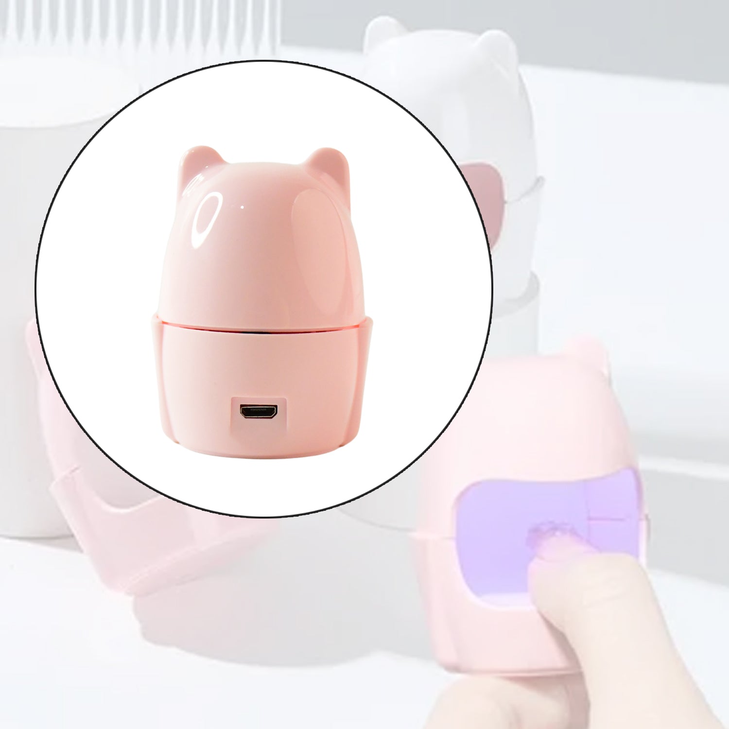 Mini Led Nail Dryer  Usb Rechargeable Nail Polish Curing Lamp (1 Pc)
